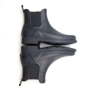 J. Crew Black Chelsea Rubber Ankle Boot